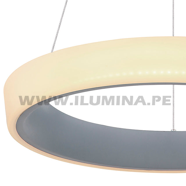 LÁMPARA COLGANTE DORIANA SLIM LED GRAY + CONTROL REMOTO