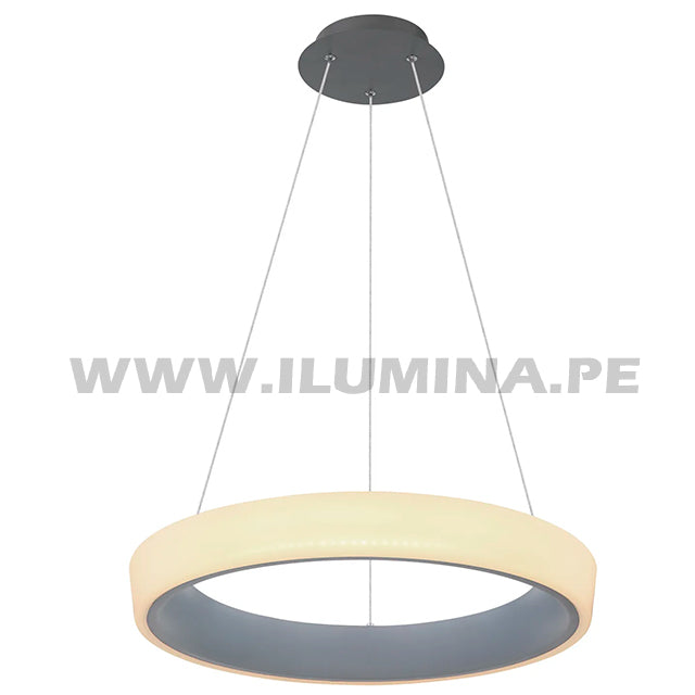 LÁMPARA COLGANTE DORIANA SLIM LED GRAY + CONTROL REMOTO