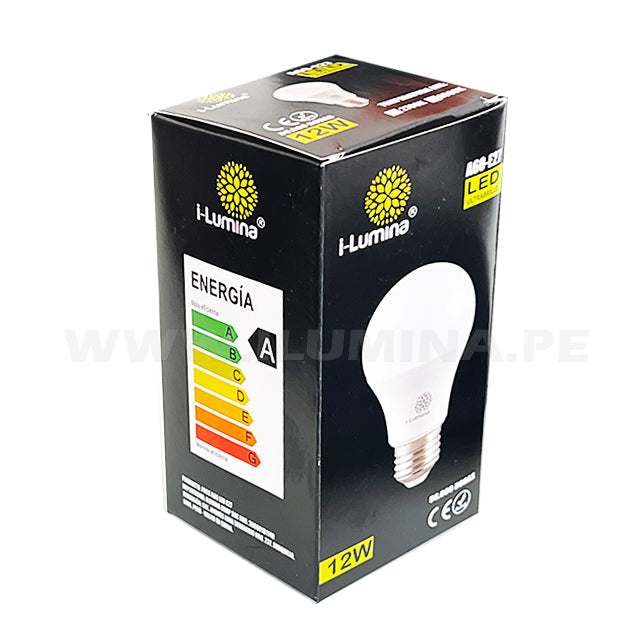 FOCO LED A60 12W E27 6000K LUZ BLANCA ILUMINA