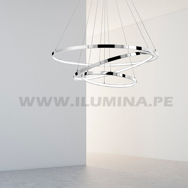 LAMPARA COLGANTE LED DE 3 LUCES CON CONTROL REMOTO PARA DEPARTAMENTOS EN SRUQUILLO EN LIMA EN PERU. LAMPARAS COLGANTES LED DESIREE. LAMPARAS COLGANTES LED SUSPENDIDAS DECORATIVAS. LAMPARAS COLGANTES LED MODERNAS PARA TECHO. LAMPARAS COLGANTES DESIREE DECORATIVAS SODIMAC, PROMART, EGLO, MAESTRO, SAGA FALABELLA.