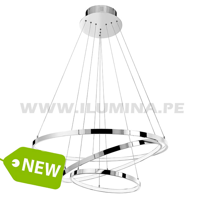 LAMPARA COLGANTE LED DE 3 LUCES CON CONTROL REMOTO PARA DEPARTAMENTOS EN SRUQUILLO EN LIMA EN PERU. LAMPARAS COLGANTES LED DESIREE. LAMPARAS COLGANTES LED SUSPENDIDAS DECORATIVAS. LAMPARAS COLGANTES LED MODERNAS PARA TECHO. LAMPARAS COLGANTES DESIREE DECORATIVAS SODIMAC, PROMART, EGLO, MAESTRO, SAGA FALABELLA.