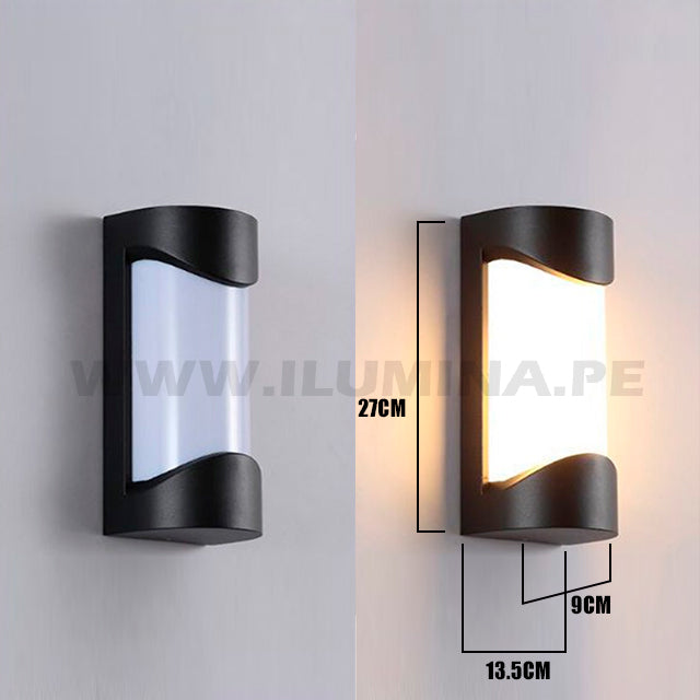 LÁMPARA DE EXTERIOR PATRICIA  LED BLACK 12W LUZ CÁLIDA