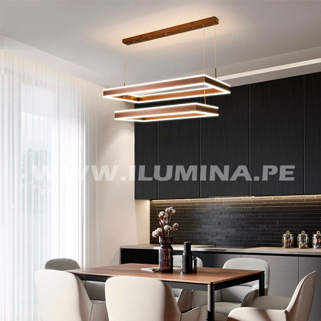 LÁMPARA COLGANTE LED LUCÍA COFFEE + CONTROL REMOTO