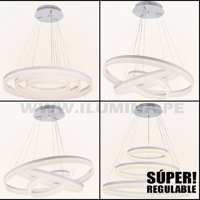 LÁMPARA COLGANTE PREMIUM LED GABRIELA + CONTROL REMOTO