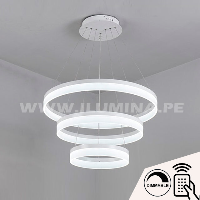 LÁMPARA COLGANTE PREMIUM LED GABRIELA + CONTROL REMOTO