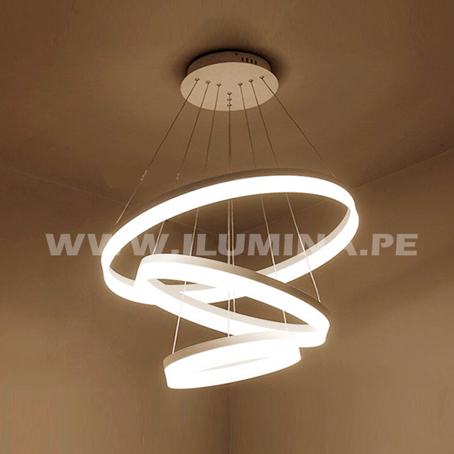 LÁMPARA COLGANTE PREMIUM LED GABRIELA + CONTROL REMOTO