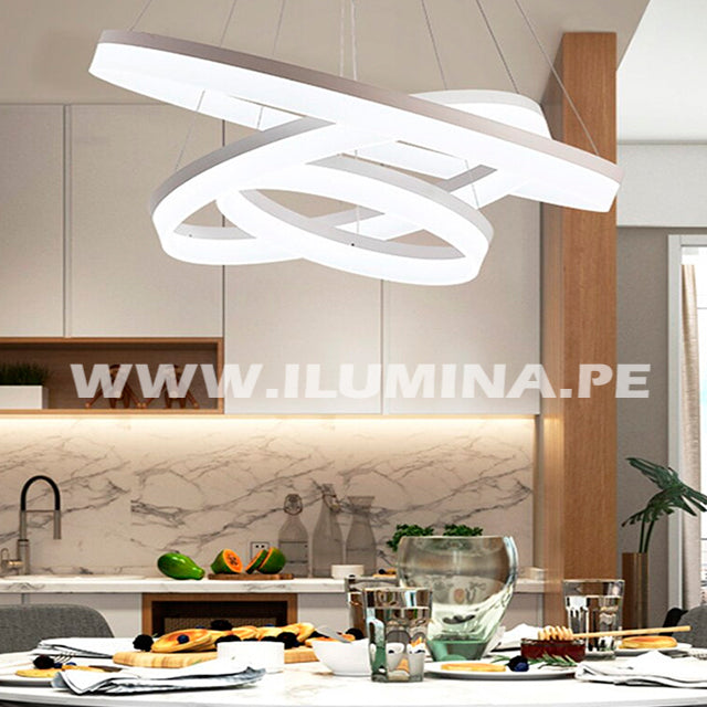 LÁMPARA COLGANTE PREMIUM LED GABRIELA + CONTROL REMOTO