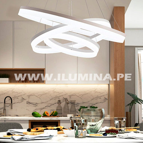LÁMPARA COLGANTE PREMIUM LED GABRIELA + CONTROL REMOTO