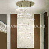 LÁMPARA COLGANTE PREMIUM MANHATTAN SILVER LED + CONTROL REMOTO