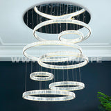 LÁMPARA COLGANTE PREMIUM MANHATTAN SILVER LED + CONTROL REMOTO