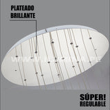 LÁMPARA COLGANTE PREMIUM MANHATTAN SILVER LED + CONTROL REMOTO