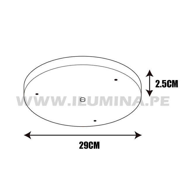 CANOPLA CIRCULAR 29CM NATIONAL NEGRO