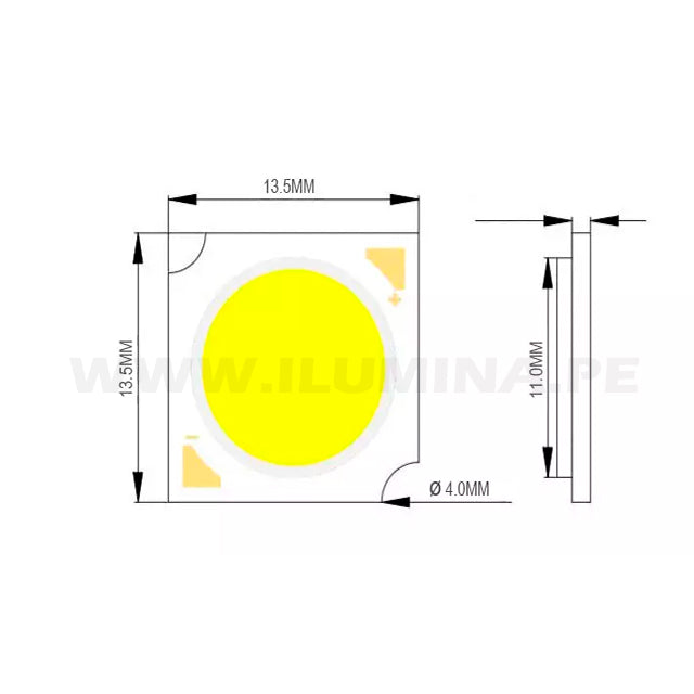 CHIP COB LED 12W 6500K LUZ BLANCA