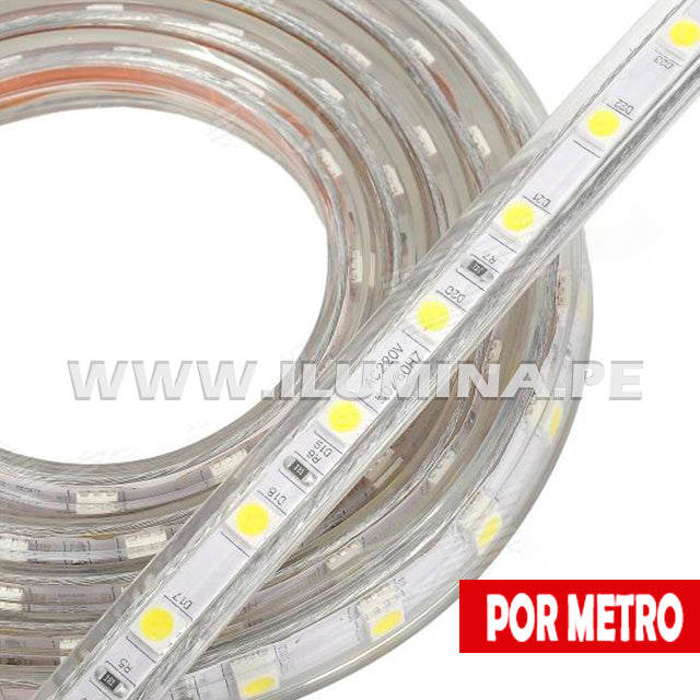 POR METROS - CINTA LED 220 VOLTIOS LUZ BLANCA 6000K ILUMINA