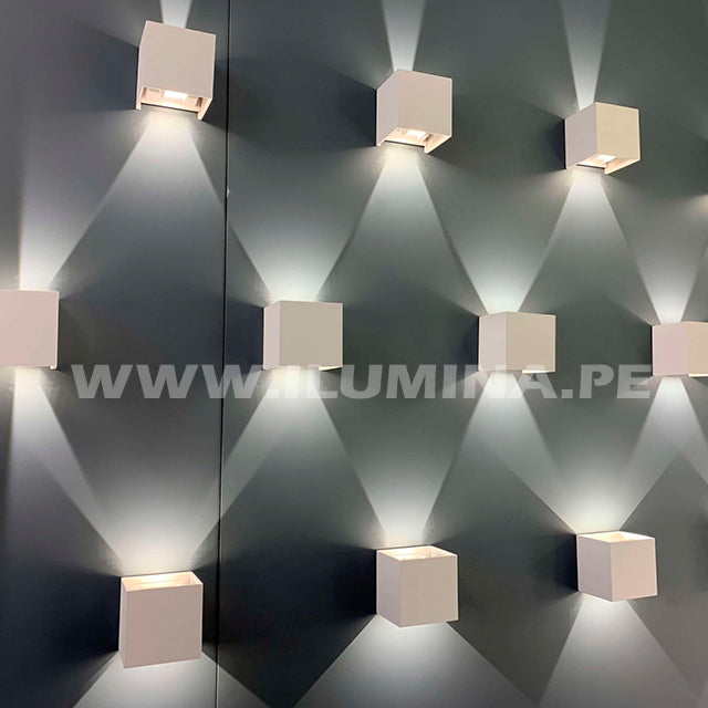 LÁMPARA DE EXTERIOR CUBE LED WHITE 6W LUZ BLANCA