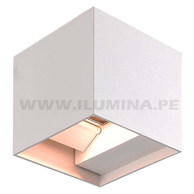 LÁMPARA DE EXTERIOR CUBE LED WHITE 6W LUZ CÁLIDA