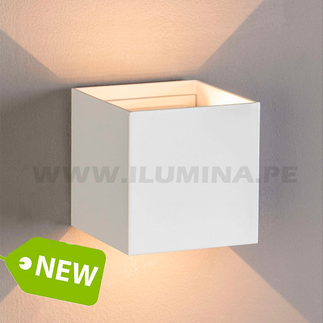 LÁMPARA DE EXTERIOR CUBE LED WHITE 6W LUZ CÁLIDA