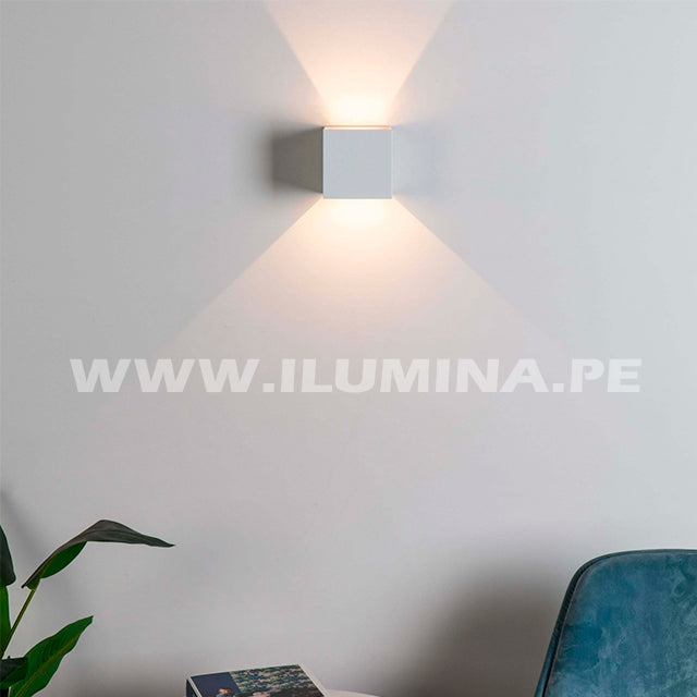 LÁMPARA DE EXTERIOR CUBE LED WHITE 6W LUZ BLANCA