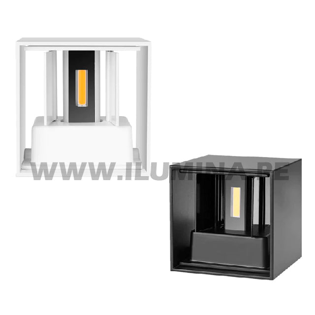 LÁMPARA DE EXTERIOR CUBE LED BLACK 6W LUZ BLANCA