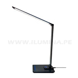 LÁMPARA DE ESCRITORIO HOTEL LUX BLACK LED DIMMABLE + CARGADOR INALÁMBRICO WIRELESS