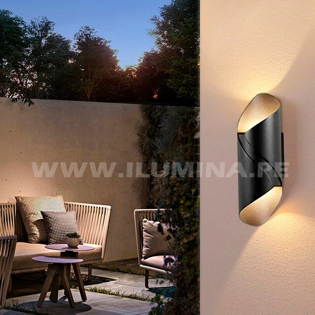 LÁMPARA DE EXTERIOR ARTEMISA BLACK LED 12W LUZ CÁLIDA