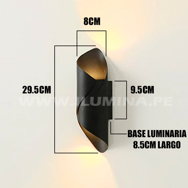 LÁMPARA DE EXTERIOR ARTEMISA BLACK LED 12W LUZ CÁLIDA