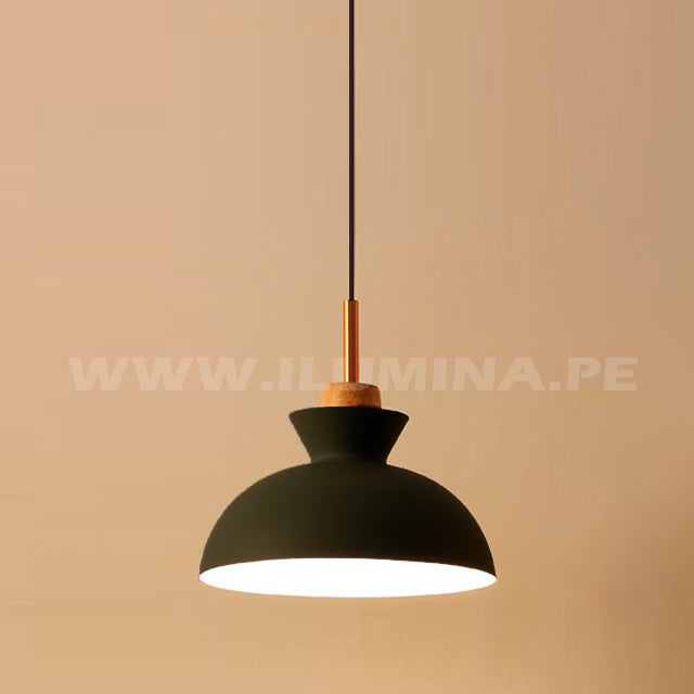 LÁMPARA COLGANTE CAMPANA DE ALUMINIO BLACK MAURA