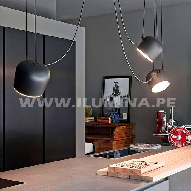 LÁMPARA COLGANTE AIMAR BLACK / SIN FOCO