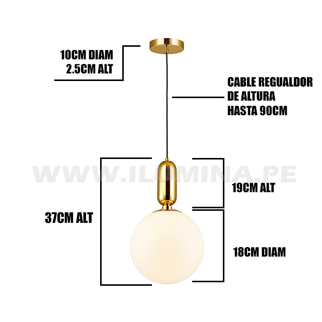 LÁMPARA COLGANTE ELIANA LUX GOLD