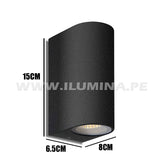 LÁMPARA DE EXTERIOR CAROLA BLACK LED 6W