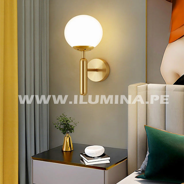 LÁMPARA DE PARED BRUNA GOLD LED