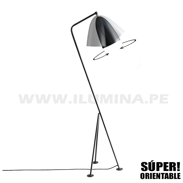 LÁMPARA DE PIE MINIMALISTA CARINA BLACK LED