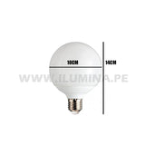 FOCO LED ESFERA G95 12W LUZ BLANCA