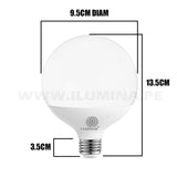 FOCO LED TIPO GLOBO G95 12W E27 3000K LUZ CÁLIDA ILUMINA