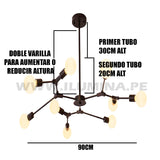 LÁMPARA COLGANTE GAELA BLACK LED FILAMENTO LUZ CÁLIDA