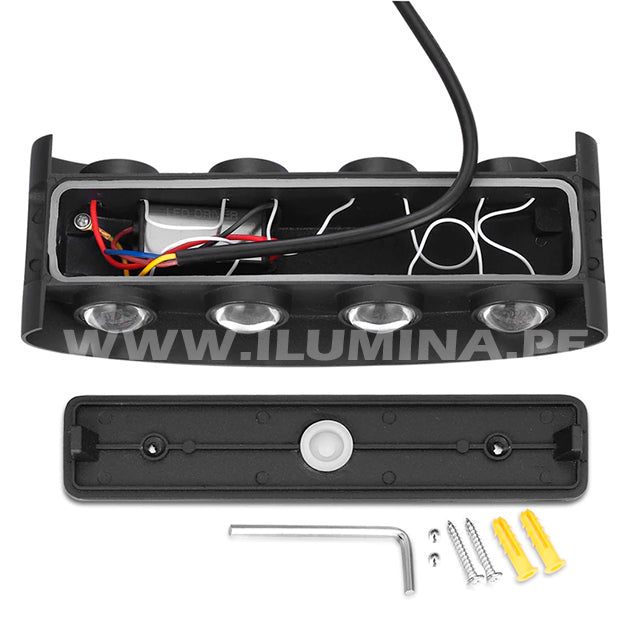 LÁMPARA DE EXTERIOR LED LUCERO BLACK 6W LUZ CÁLIDA – i-Lumina