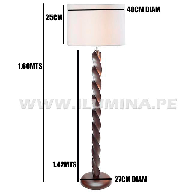 LÁMPARA DE PIE DE MADERA MARISSA