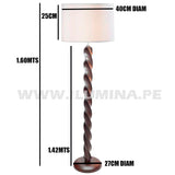 LÁMPARA DE PIE DE MADERA MARISSA