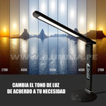 LÁMPARA DE ESCRITORIO ALANA LUX BLACK LED DIMMABLE + RELOJ DIGITAL CON ALARMA