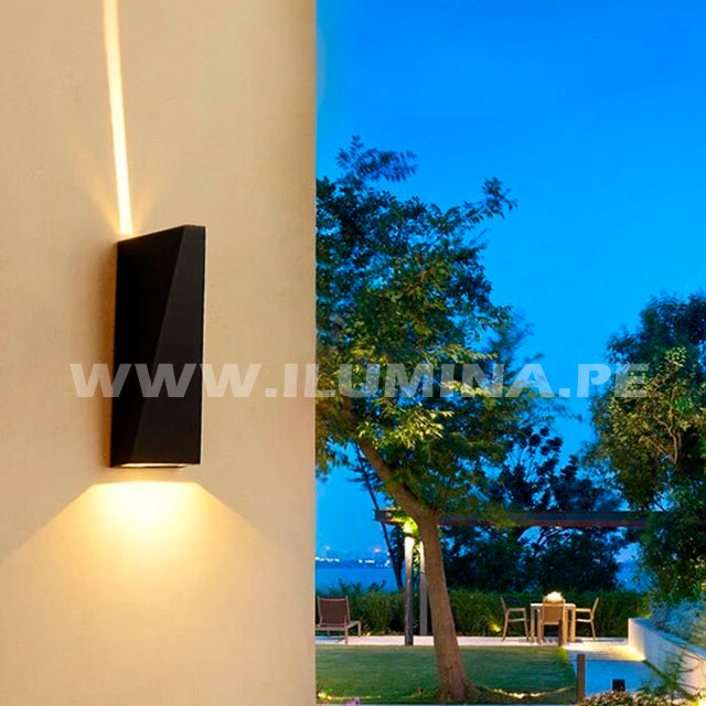 LÁMPARA DE EXTERIOR LAURA BLACK LED LUZ CÁLIDA