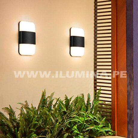 LÁMPARA DE EXTERIOR OLIVIA BLACK LED 12W LUZ CÁLIDA