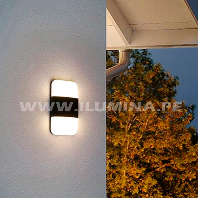 LÁMPARA DE EXTERIOR OLIVIA BLACK LED 12W LUZ CÁLIDA