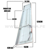 PANEL LED RECTANGULAR 32W 1200X150 6500K LUZ BLANCA