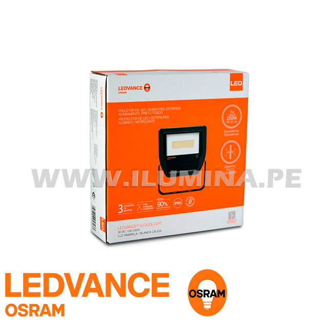 REFLECTOR LED 30W OSRAM LEDVANCE NEGRO