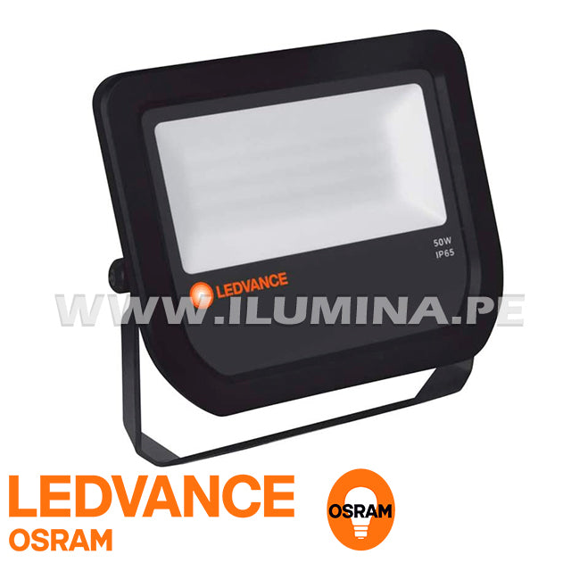 REFLECTOR LED 50W OSRAM LEDVANCE NEGRO LUZ CÁLIDA