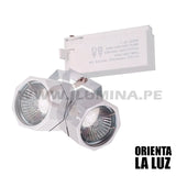 SPOT DE RIEL ANDREA WHITE  LED + DICROICO LED 6W LUZ BLANCA