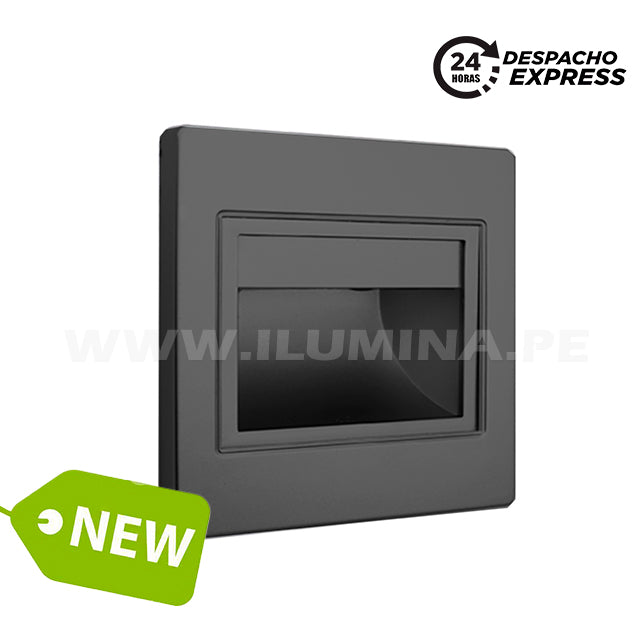 SPOT LUZ GUÍA DE PASO DE ESCALERA NEGRO SÚPER SLIM LED 5W