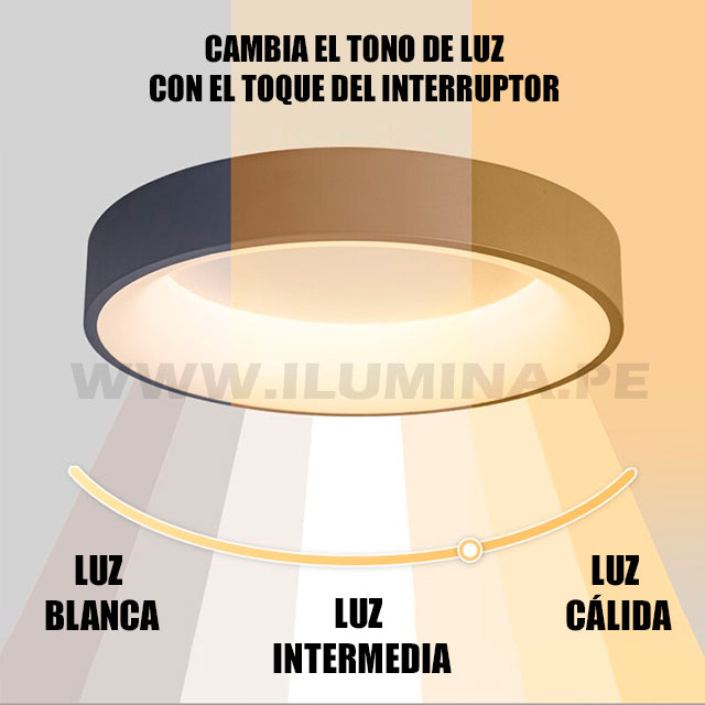 LÁMPARA DE TECHO DORINA LED WHITE 45W + CONTROL REMOTO