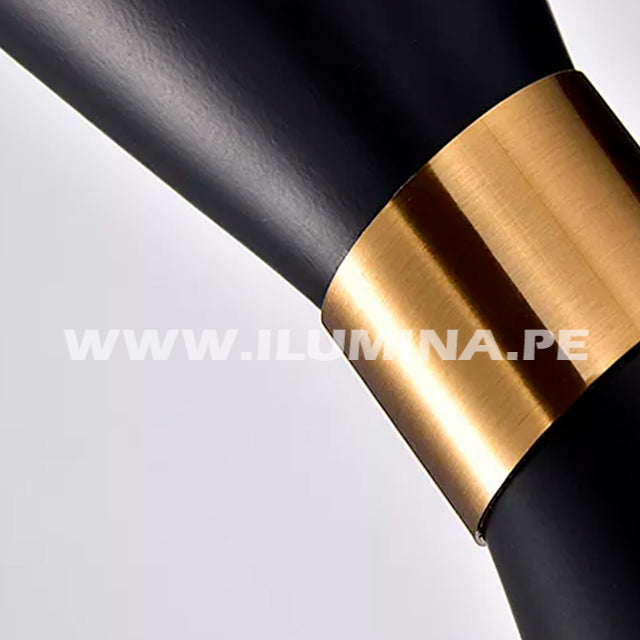 LÁMPARA DE PARED INTERIOR MURANO BLACK AND GOLD