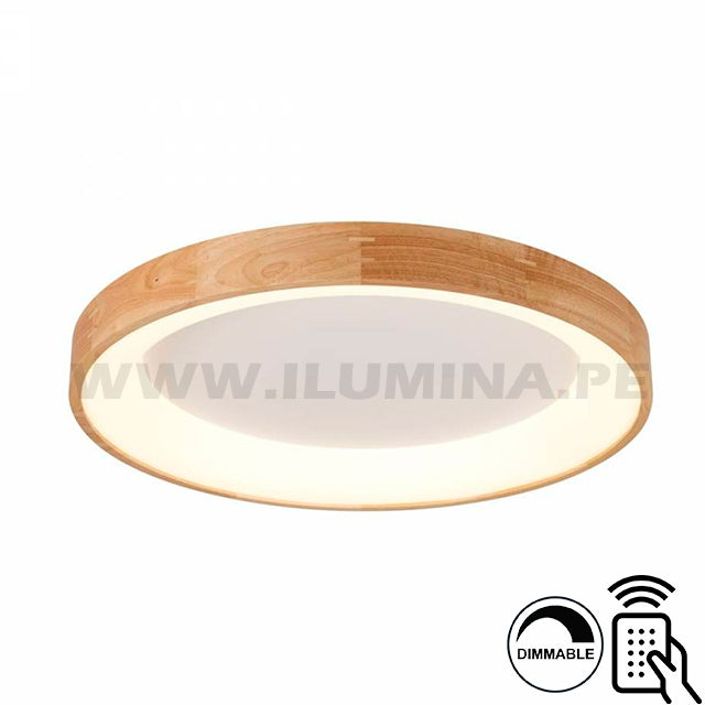 LÁMPARA DE TECHO DORINA LED WOOD 45W + CONTROL REMOTO